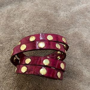 Vintage Brahmin Leather Fuschia Wrap